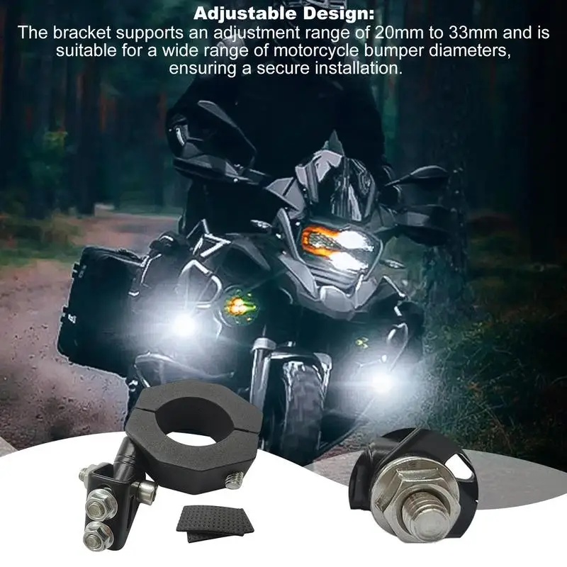 

For Motorcycles Motorbike Mounting Clamp Motorcycle Spotlight Brackets Motorbike Accessories Waterproof Fog Lamp Holder For All
