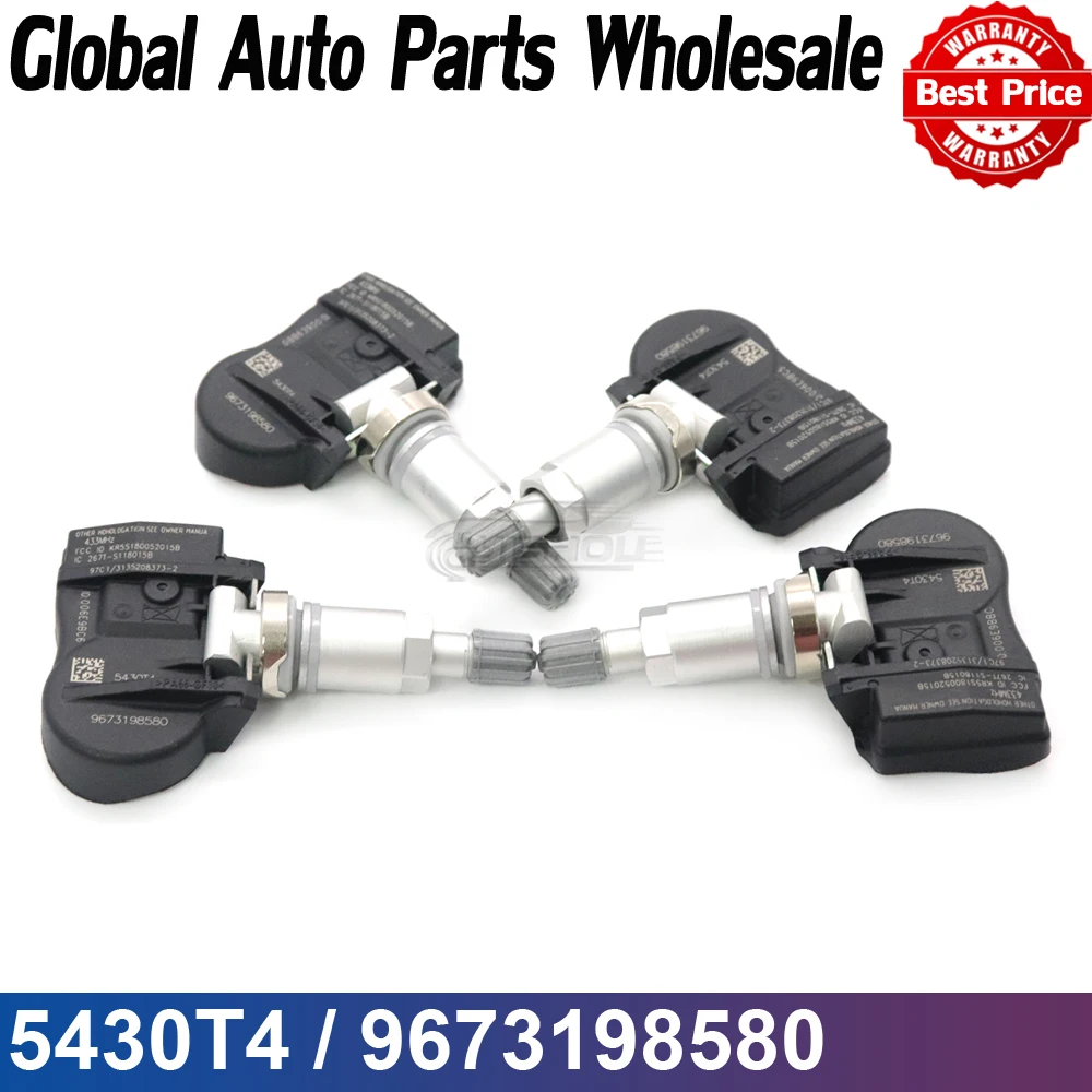 

5430T4 автомобильный датчик давления в шинах TPMS для Peugeot 207 307 407 508 607 Citroen C4 C5 C6 433 МГц 9673198580 9634866180