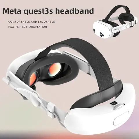 Meta Quest 3/3S용 조절 가능한 헤드 스트랩, 8000mAh 배터리가 포함된 18W 고속 충전 VR 헤드밴드