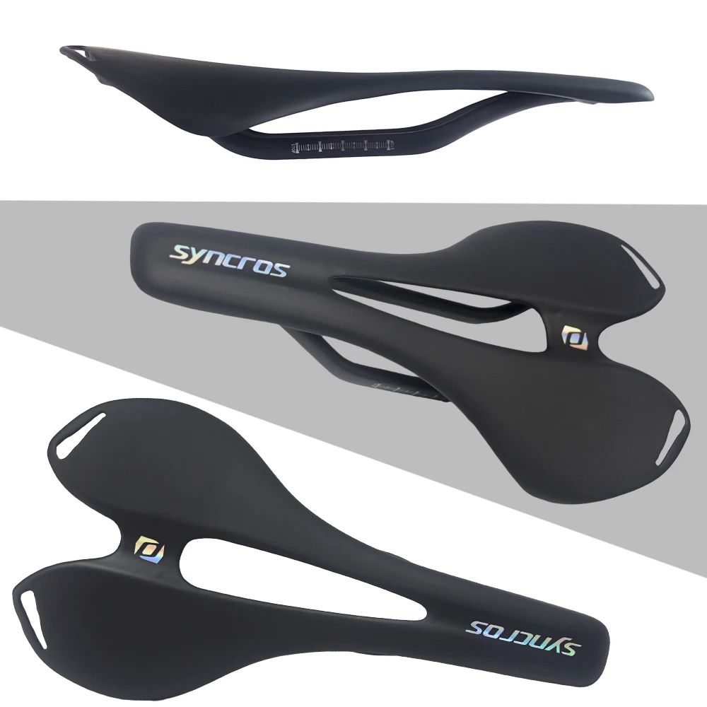 Syncros Chrome Matte 7x9 Full Carbon Fiber Road MTB Bike Saddle Seat Lightweight Cycling Parts