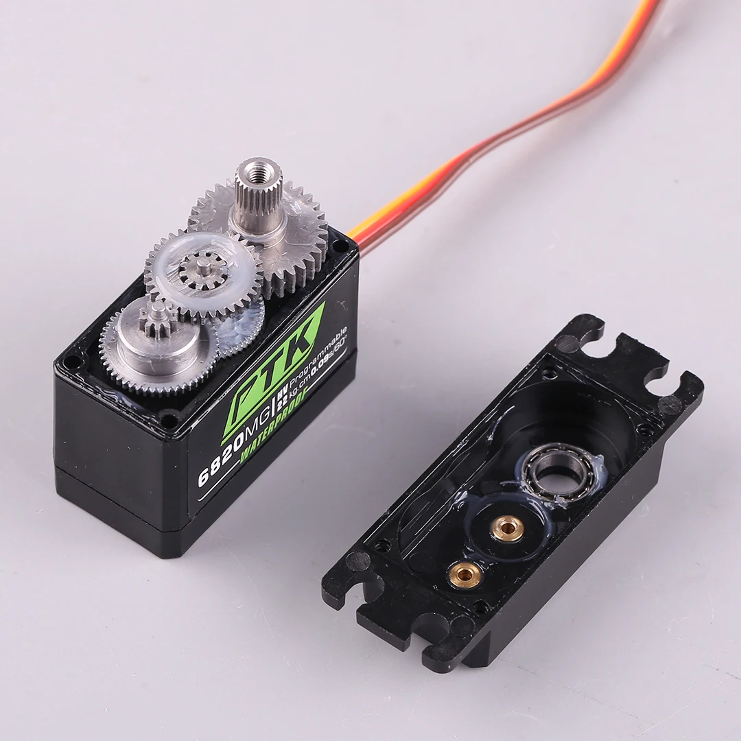 Servomoteur numérique PTK 6820MG en métal, 20kg HV, couple élevé, engrenage en acier inoxydable, robot à aile fixe, bricolage, voiture RC 180 °