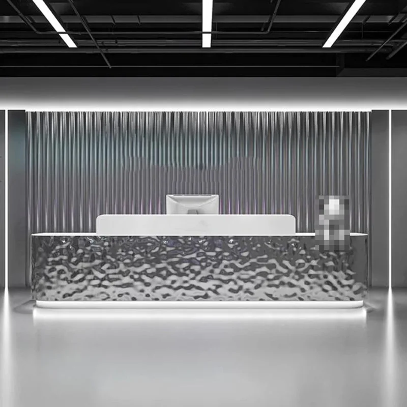مكاتب استقبال بار المتجر، تصميم جمالي حديث فريد من نوعه، مكاتب استقبال طويلة، أفضل أثاث صناعي عصري #1