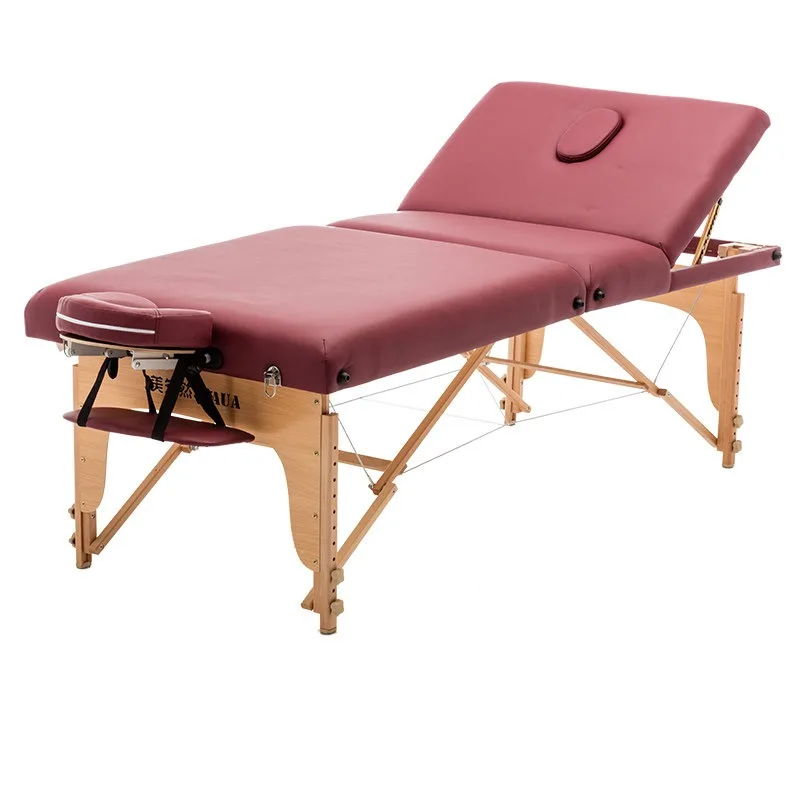 

Massage table folding massage bed home widening and thickening needle moxibustion beauty Physiotherapy bed solid wood