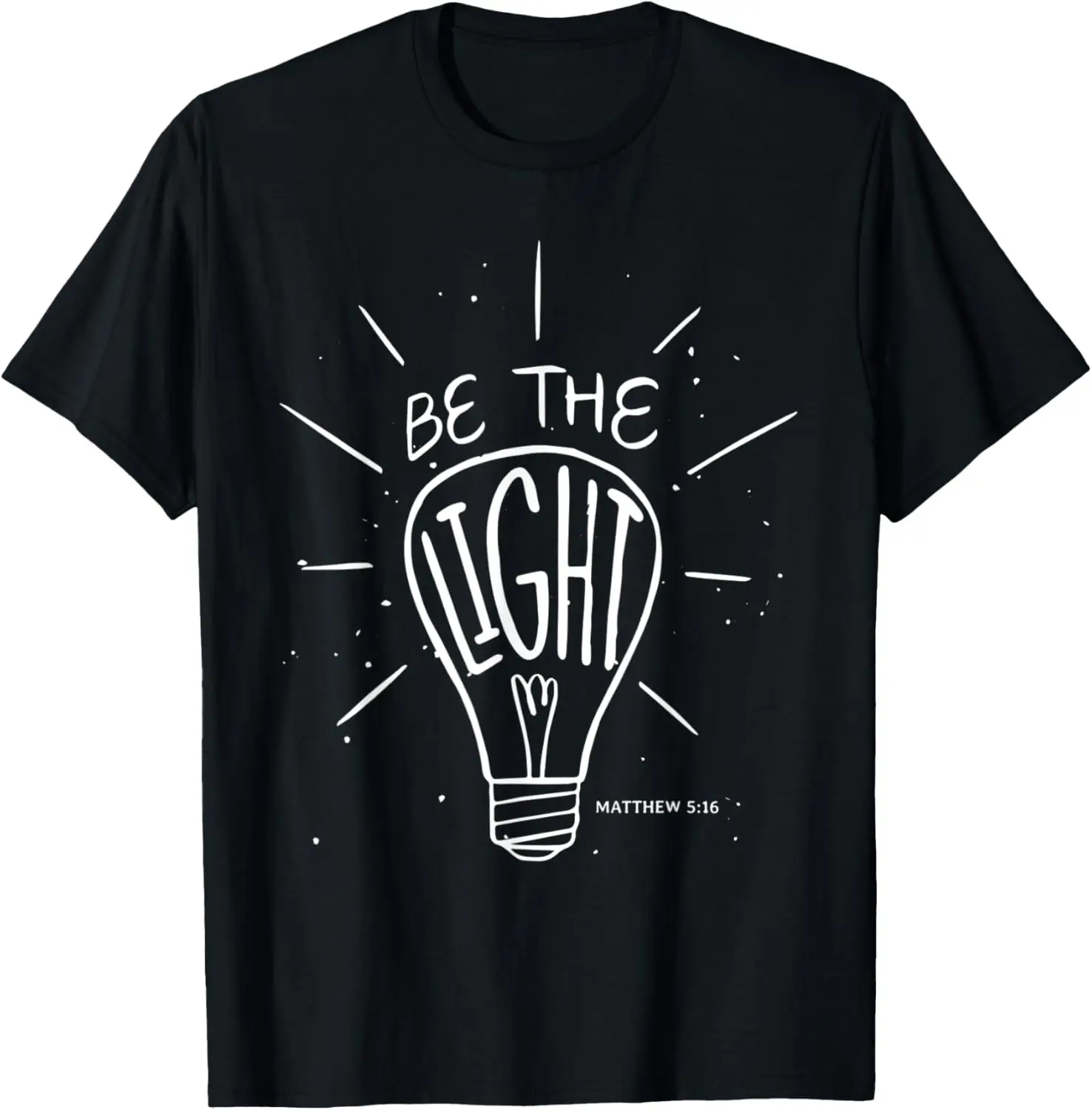 

Be The Light — Мэтью — футболка с стихами из Библии «Христианская вера»