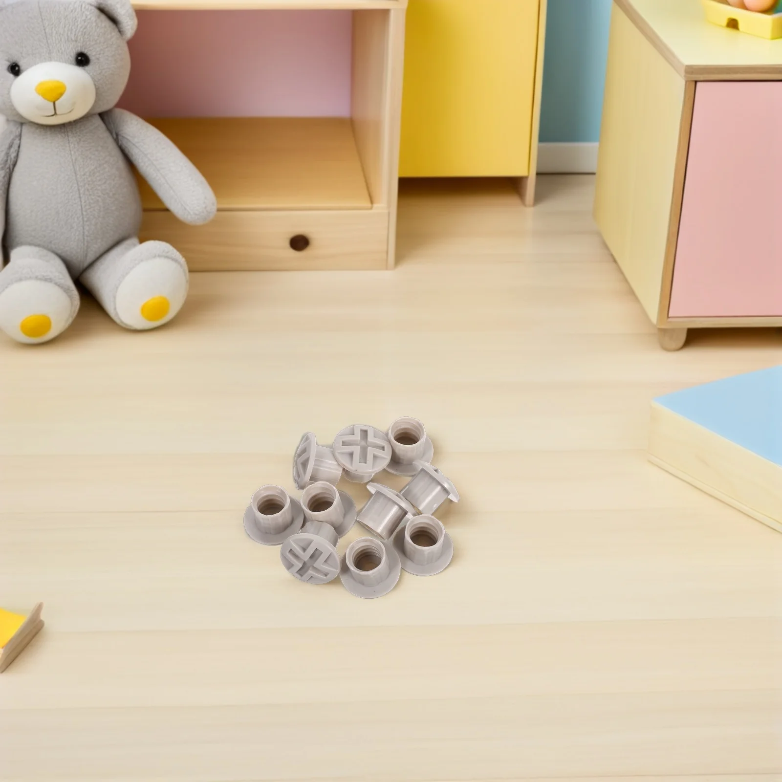 

10 Pcs Slide Screw Cap Fixing Caps for Play Equipment Plastic Playtime Covers Fixed Grey Toddler