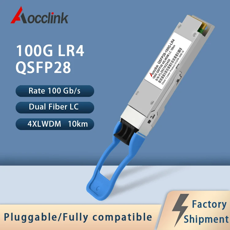 QSFP28 100G LR4 10km 1310nm Duplex LC Transceiver Fiber optic Module for JUNIPER Mellanox Arista Ethernet switch 100g 1