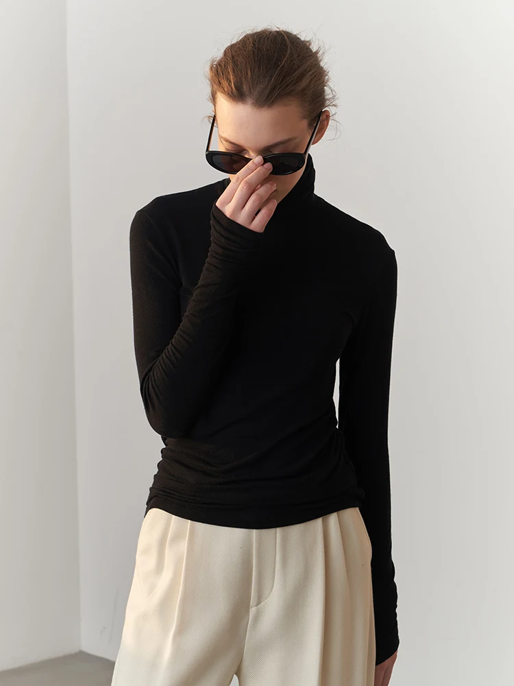 

Трикотажная кофта Yasako: комфортная, многослойная, стильная, повседневная, однотонная, для зимнего сезона, с длинными рукавами