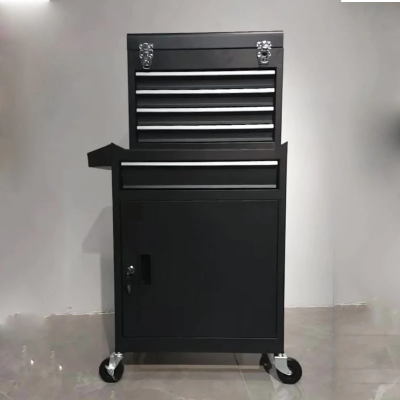 Hair Stylist Trolley, Barber Cart, Black Storage, Detachable Salon Furniture, Hair Station Organizer