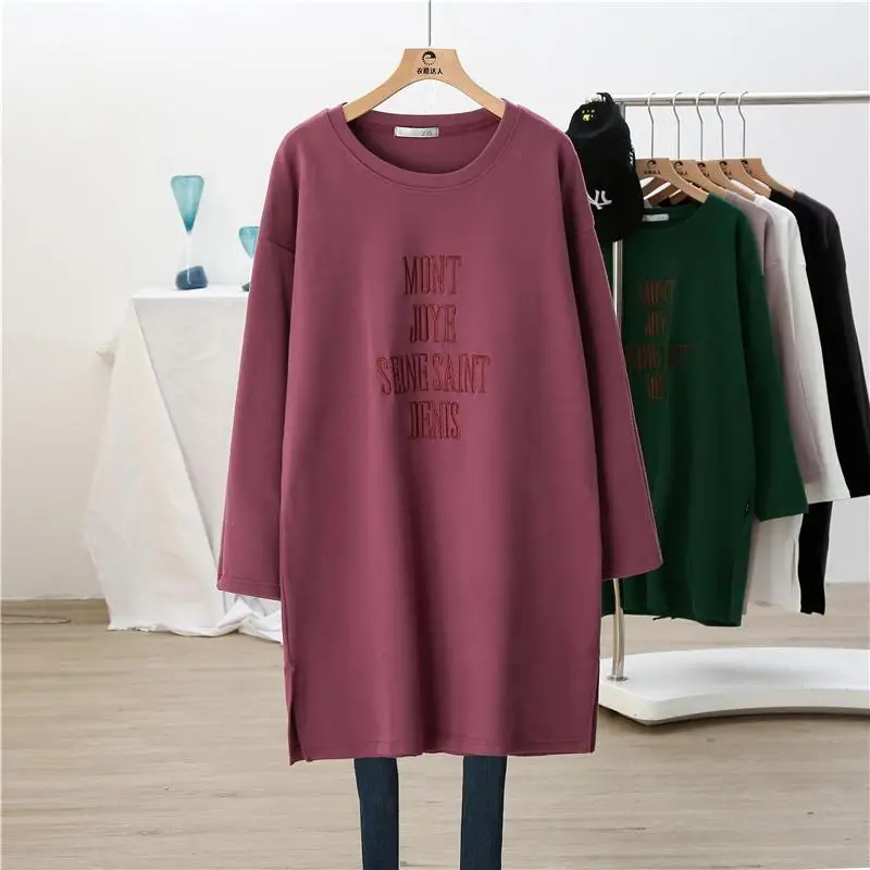 2023 Autumn and Winter Women\'s Pullover Round Neck Patchwork Embroidery Loose Bottom Fashion Casual Elegant Long Sleeve Tops