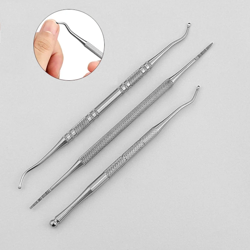 

Double Ended Ingrown Toe Correction Files Stainless Steel Professional Toe Nail Care Manicure Pedicure Toenail Clean Foot Tools