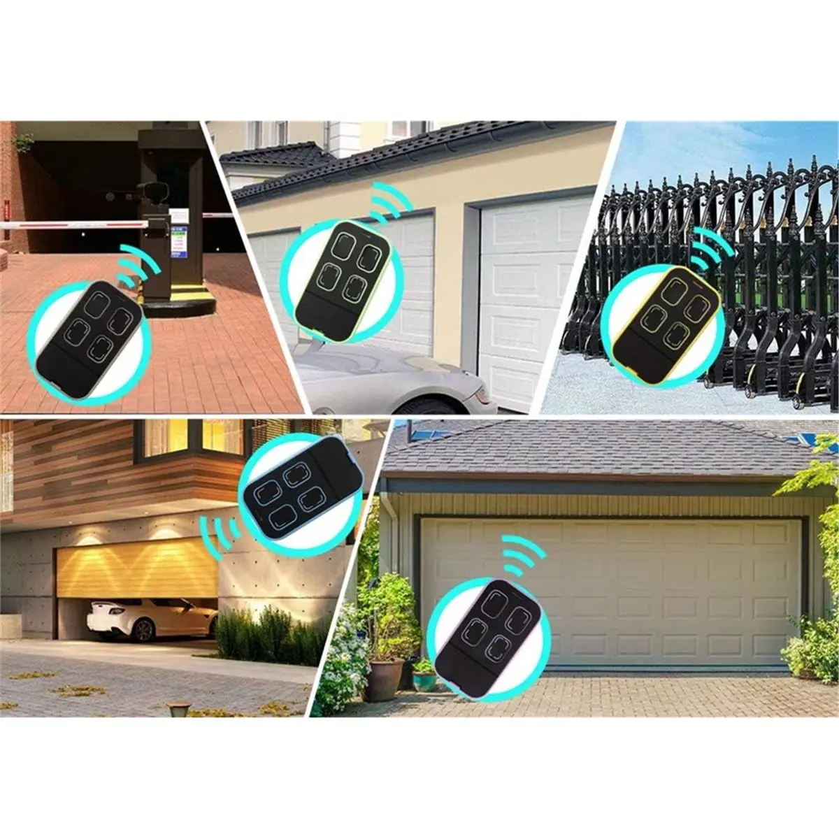 2026 New Garage Door Remote Universal Gate Remote Control Cloning Key Fob Programmable Learning 4-Buttons Multi Frequency 433MHz
