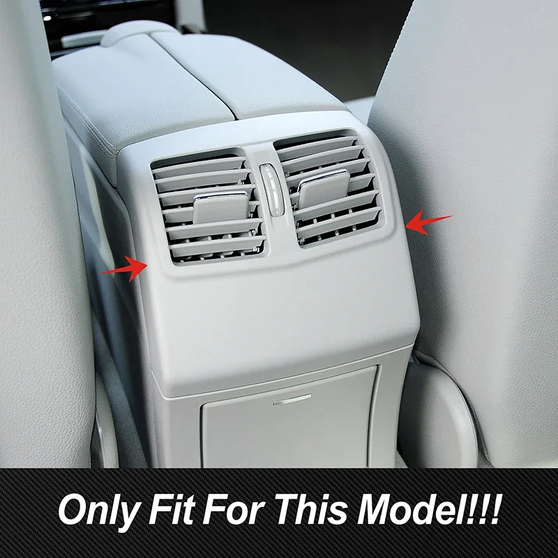 Stainless Steel Rear Air Conditioning Outlet Frame Decoration Cover Trim For Mercedes Benz E Class W212 2012-2015 Car Styling