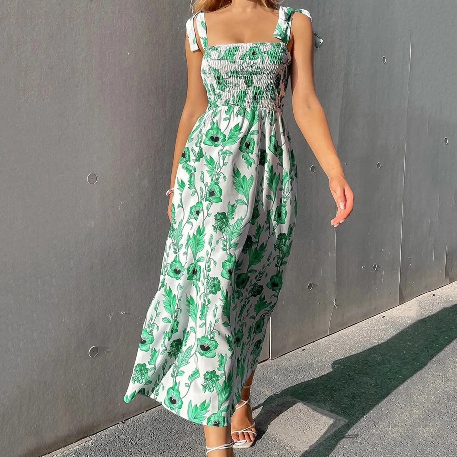 

Sleeveless Suspender Women Sexy Dress Beach Bohemian Summer Long Maxi Female Elegant Sexy Dresses Dres Party Holiday Streetwear