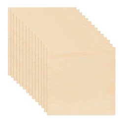 50Packs 4 X 4 Inch Plywood Sheets 1/16 Inch Thin Wood Sheets Craft Wood Board Plywood For Crafts