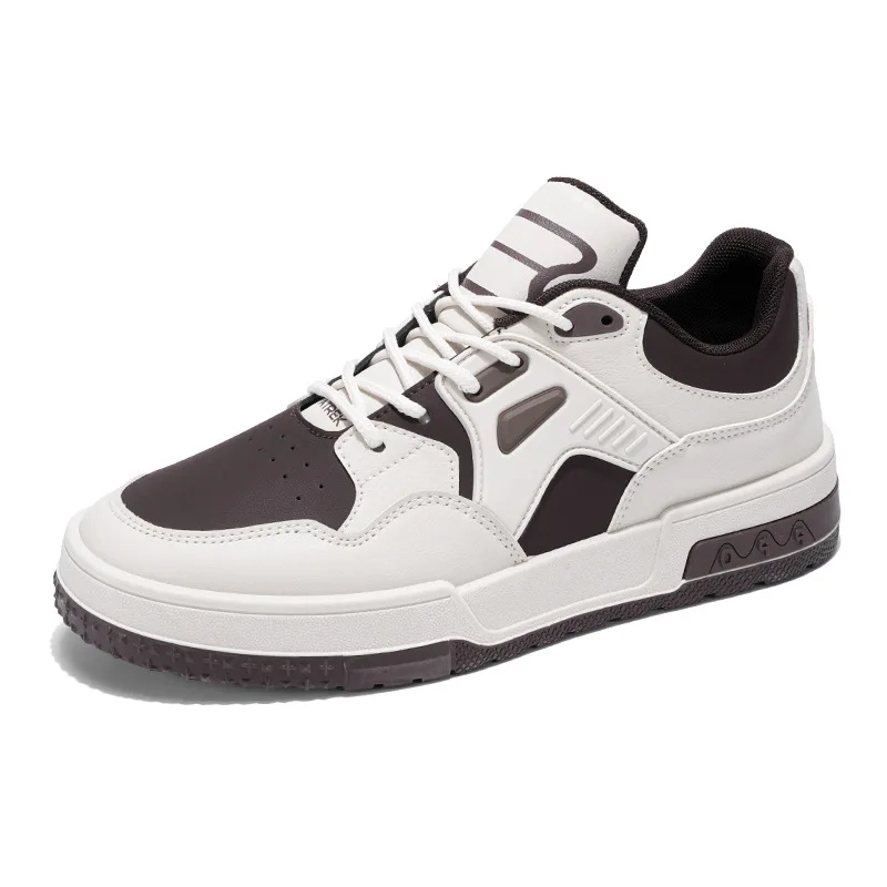 ZHIO Herbst Herren neue atmungsaktive weiße Schuhe Herren vielseitige Low-Top-Sportschuhe mit dicken Sohlen lässig