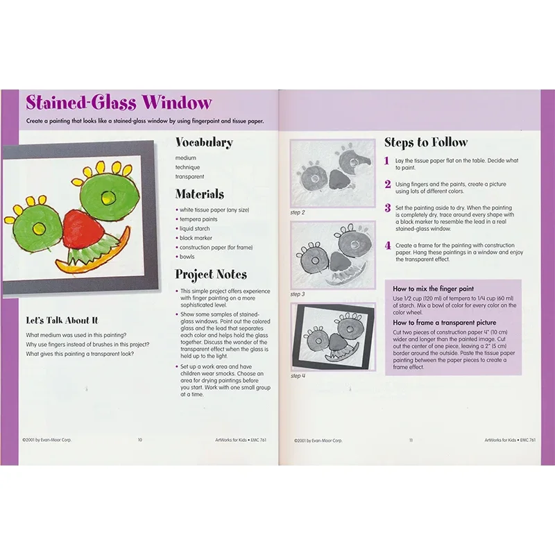 Evan-Moor ArtWorks for Kids, Grades 1-6 Workbook,aged 6 7 8 9 10 11 12, English book 9781557998125