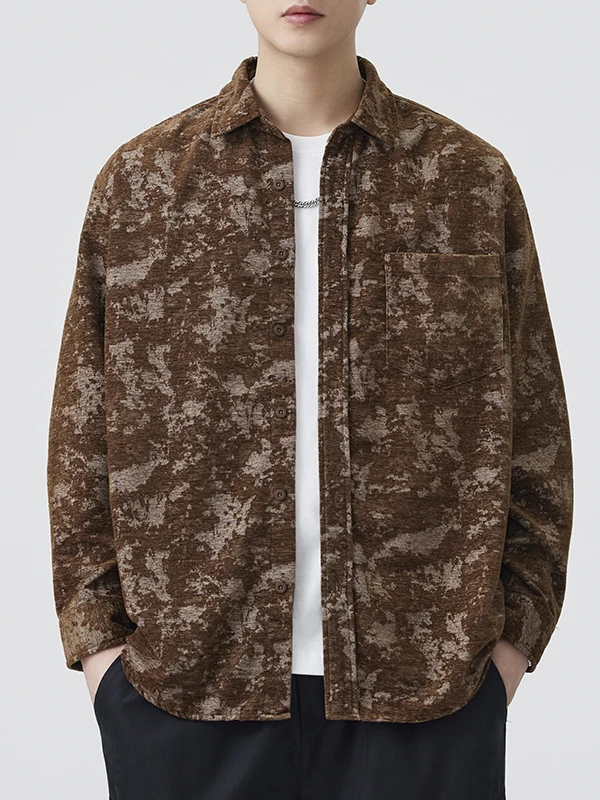 

Мужская рубашка в американском ретро-стиле, свободного кроя, с длинным рукавом, повседневная, с цветочным принтом, осенне-весенняя, модная, брендовая