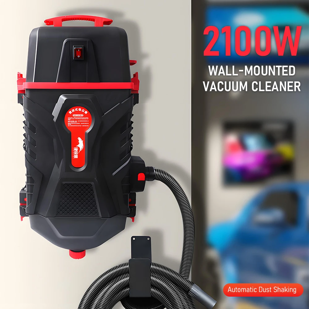 100W High-Power Wall-Mounted Vacuum Cleaner with Automatic Dust Shaking Function - Garage Vacuum Cleaner Car Cleaning Vacuum