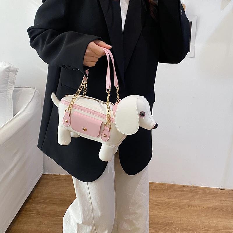 Borsa a tracolla a forma di cane da donna in pelle PU di alta qualità Borsa a tracolla da donna alla moda per borsa a tracolla femminile casual da donna
