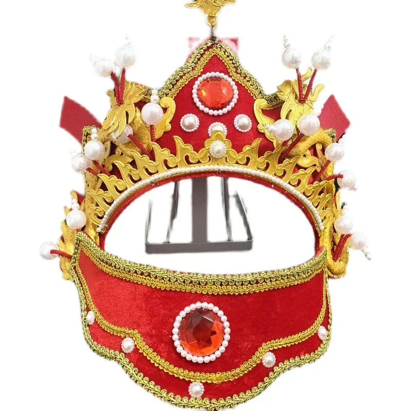 Face-changing helmet, face-changing hat, red five Buddha crowns, opera stage performance props