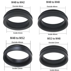 M48 to M42, M52 to M48, M48 to M48 X 0.75 Thread Objective Metal Zoom Stereo Microscope Screw Adapter Ring Light Cassette Ring