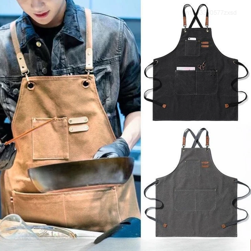 Thickened Canvas Tool Bag Wear Resistant Waterproof Apron Portable Large Capacity Home Gardening Electrician Storage Bag