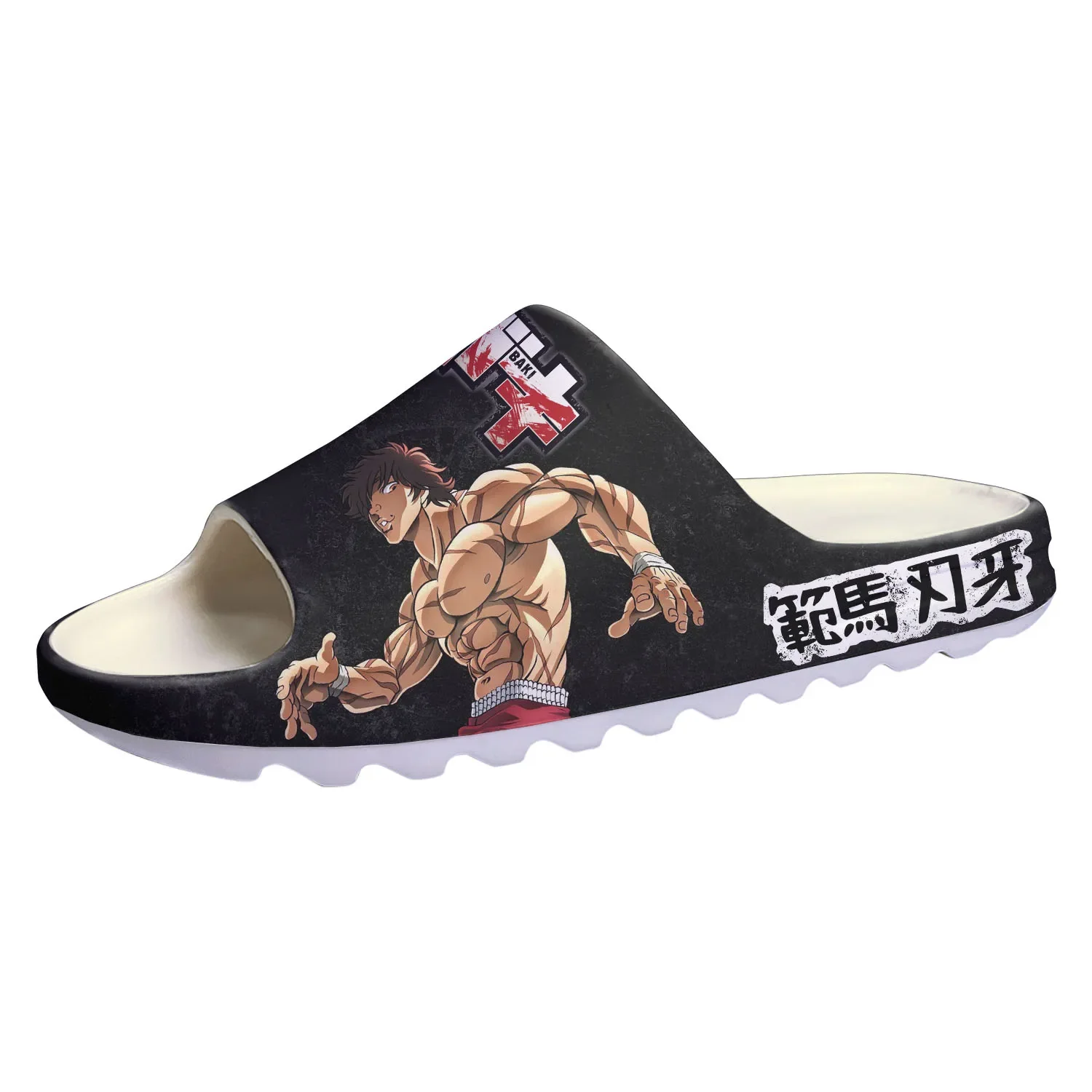 

Anime Baki The Grappler Baki Hanma Soft Sole Sllipers Home Clogs Customized Step On Water Shoes Mens Womens Teenager Sandals