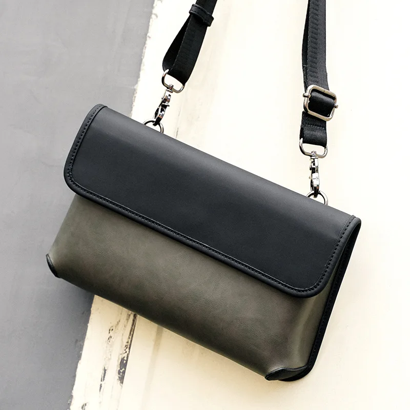 

Retro men's flip magnetic buckle single-shoulder bag, casual street commuting square large-capacity crossbody bag