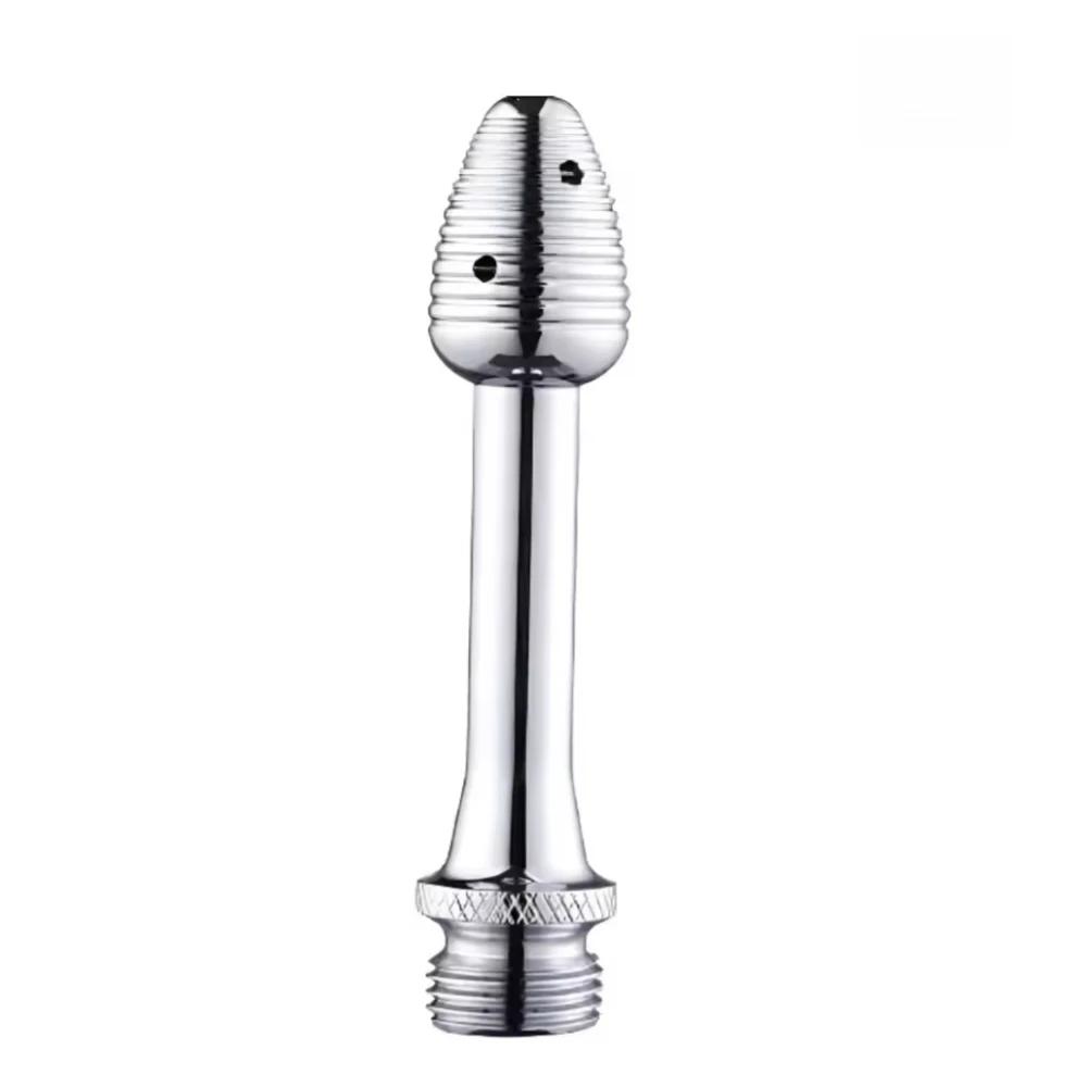 Metal Shower Enema Nozzle Anal Douche Deep Cleaning Vaginal Bidet Attachment Multi-Hole Flusher Sex Toys for Men Women