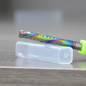 1 pces 3,175/4/5/6/8mm two flutes spiral dlc up & down compression cut Woodwork CNC Wood Router Router 8 Main Sales CNC Router Madeira - №1