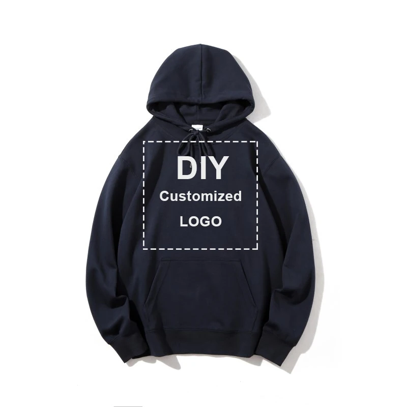 Your own design brand logo / picture custom men\'s and women\'s DIY hoodie sweatshirt casual fleece hoodie loose fashion 22 colors