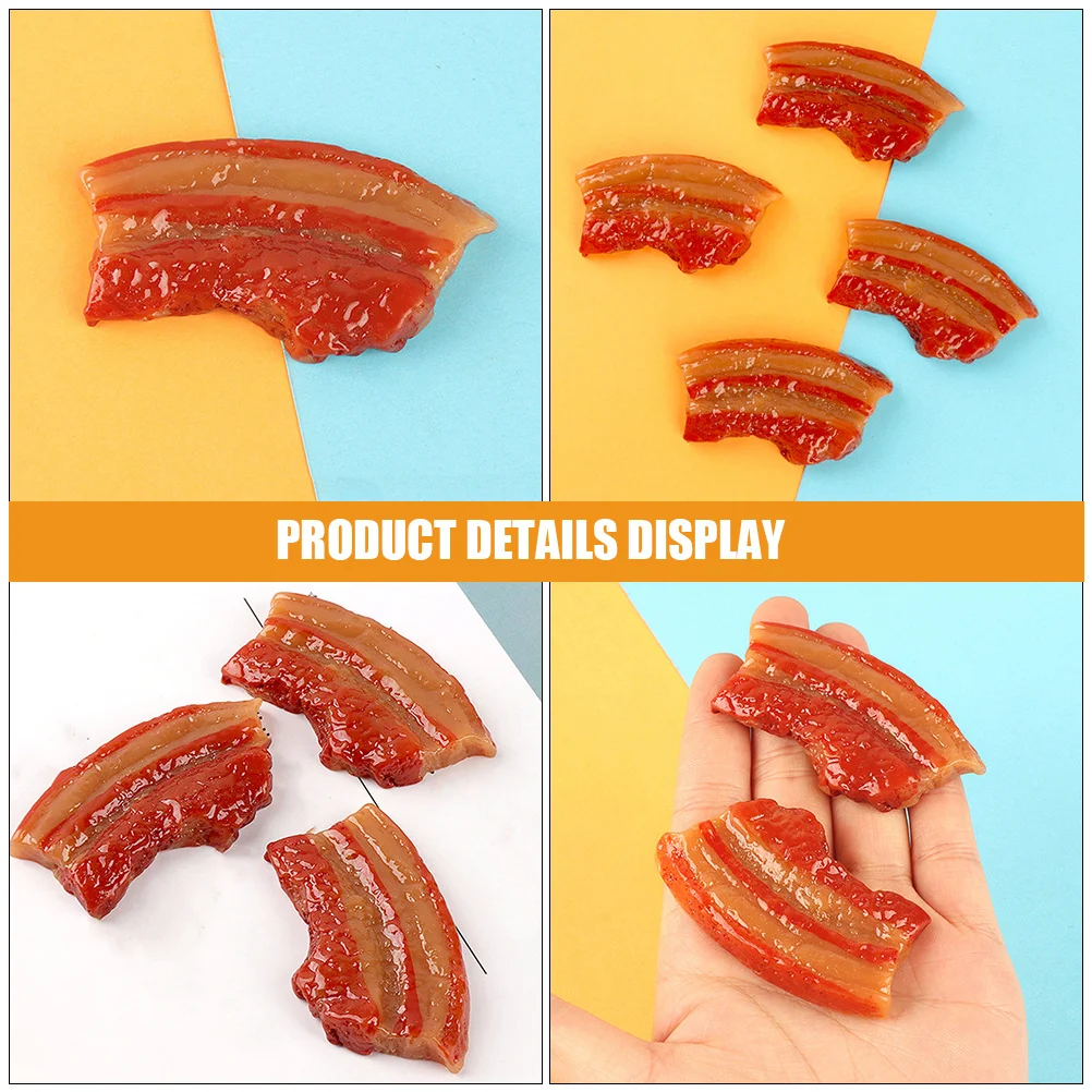 6 stuks simulatie nep vlees decoratie realistisch varkensvlees kunstmatig voedsel prop restaurant keuken decor keuken decor