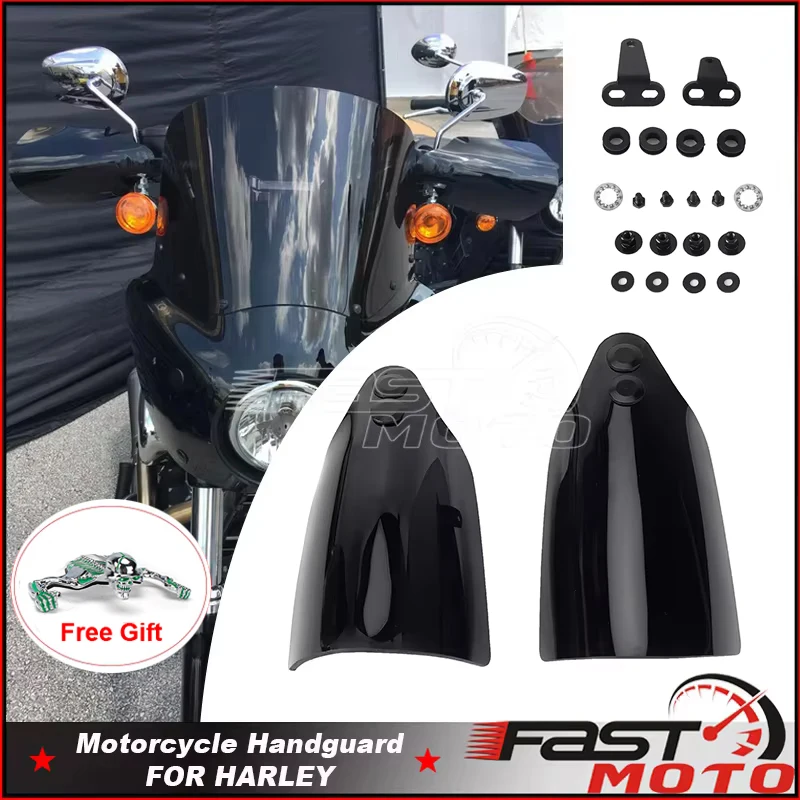 

Black PC Handguard Motorcycle Handlebar Handle Bar Guards For Harley Dyna Super Wide Glide Street Bob FXDB Motorbike Hand Guard