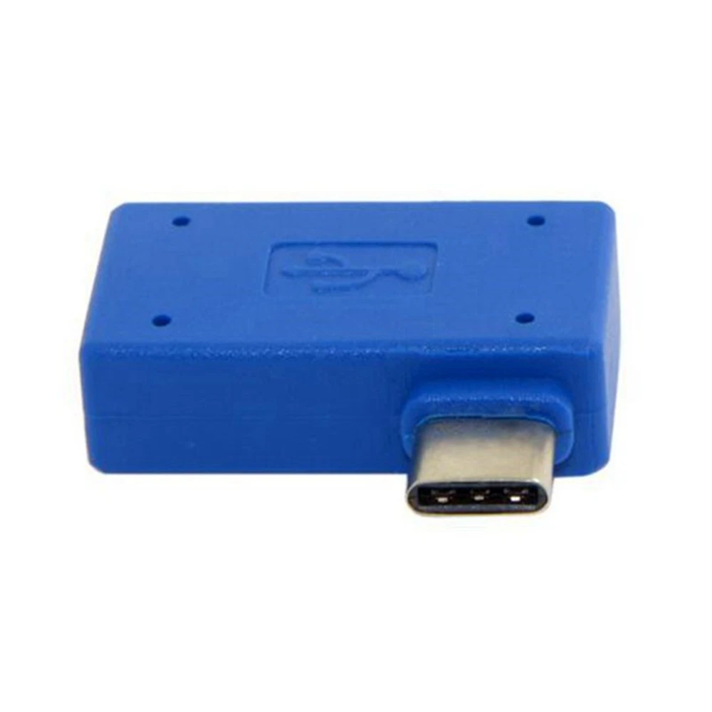 USB 3.1 نوع C 90 درجة الزاوية اليمنى USB-C نوع C ذكر إلى USB 3.0 أنثى OTG محول موصل محول لأجهزة الكمبيوتر المحمول #5