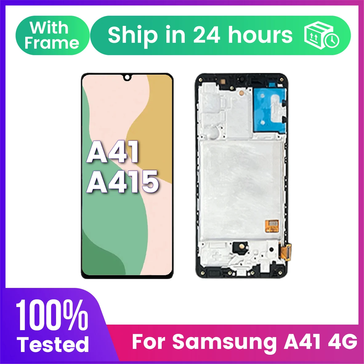 Pantalla LCD para SAMSUNG A41 4G, A415 A415F A415F/DS, Pantalla Táctil LCD con Marco, Digitalizador, Pantalla LCD