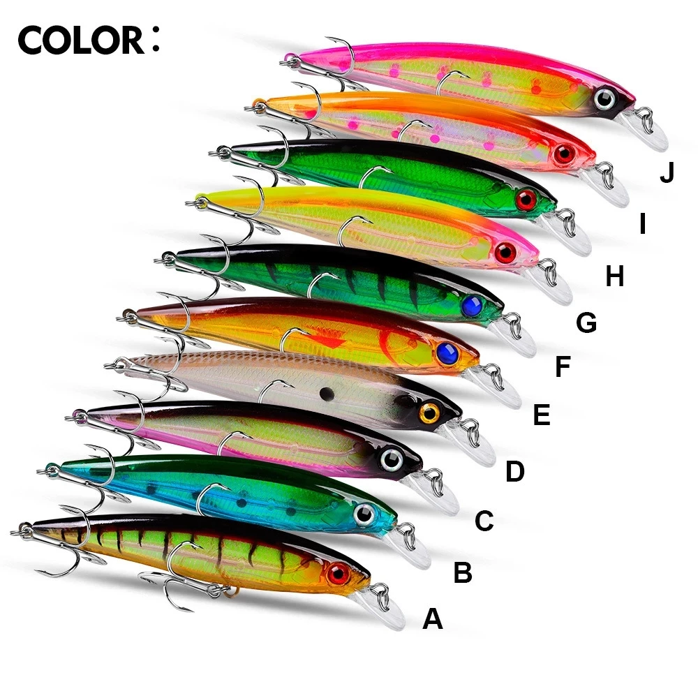 1pcs Minnow Fishing Lure 11cm 13.4g Floating Crankbait Hard Artificial Bait Pike Bass Trout Deep Water Wobblers Fishing Tackle