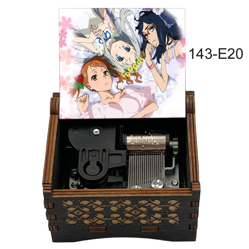 Anime The Flower We Saw That Day Wooden Mechanical Music Box, Secret Base Kimi ga Kureta Mono Anohana Musical Birthday Gifts