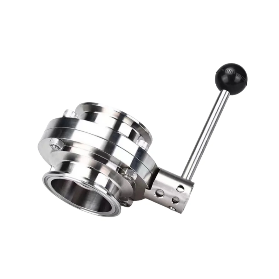 

Manual Sanitary butterfly Valve Pharmaceutical Industry Food Industry 32 89 SS316 PN16 Silicone