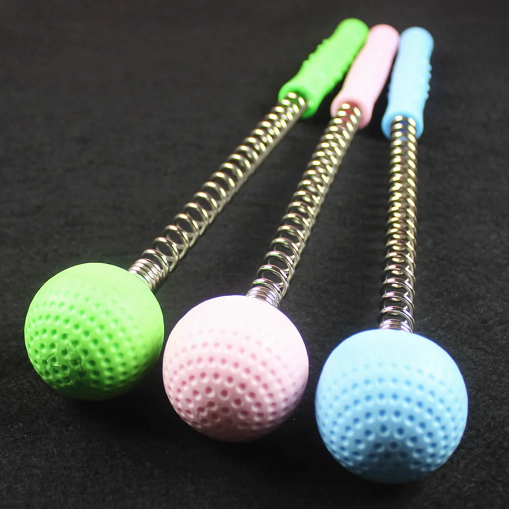 2 Pcs Ball Massager Self Body Knock Massage Hammer Stick Back Shoulder Pain Relief Massager for Home Office(Random Color)