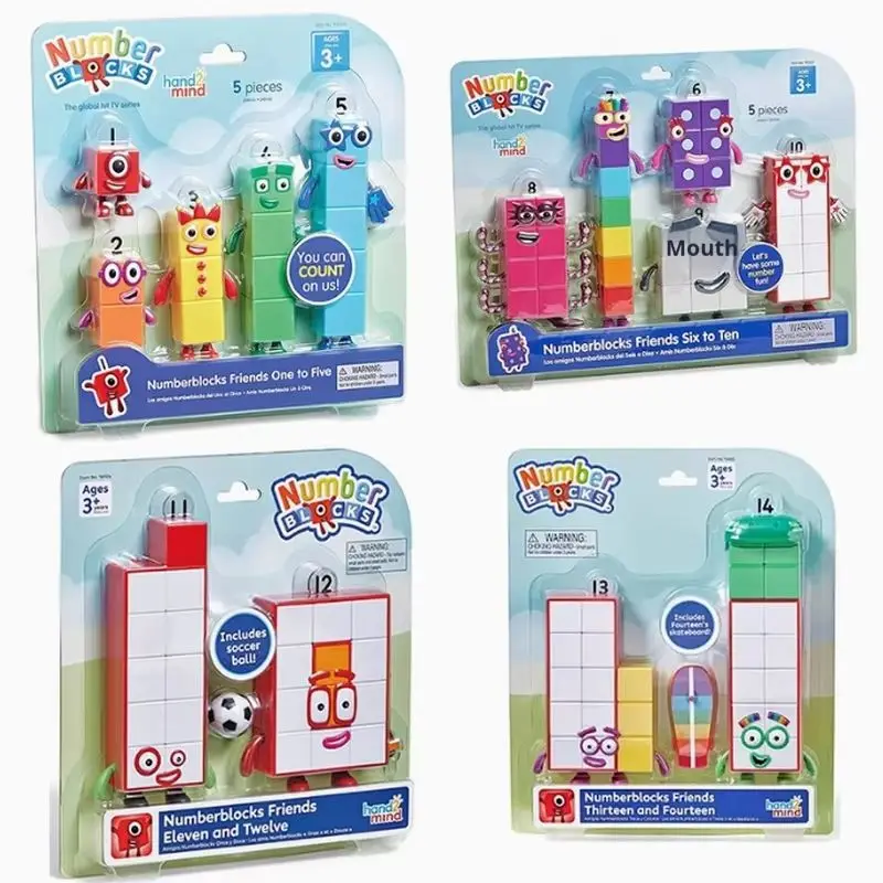 Echte blokontwerpers Beeldjes Amerikaanse bouwsteen Randapparatuur Digitale poppen Kinderpuzzelspeelgoed Vroege babyfiguren