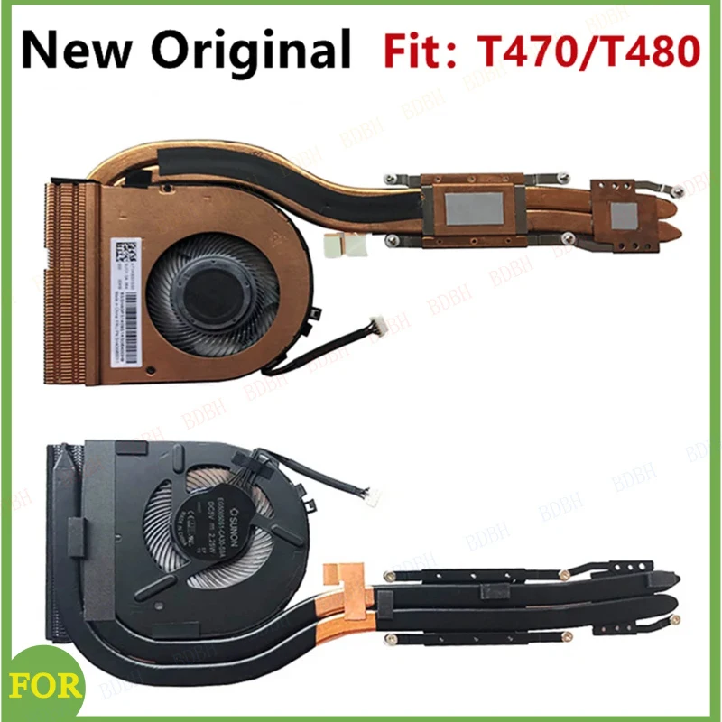 BDBH New Original For Lenovo Laptop ThinkPad T480 T470 CPU Cooling Fan Heatsink SWG Radiator Cooler FRU PN:01YR201 view 6
