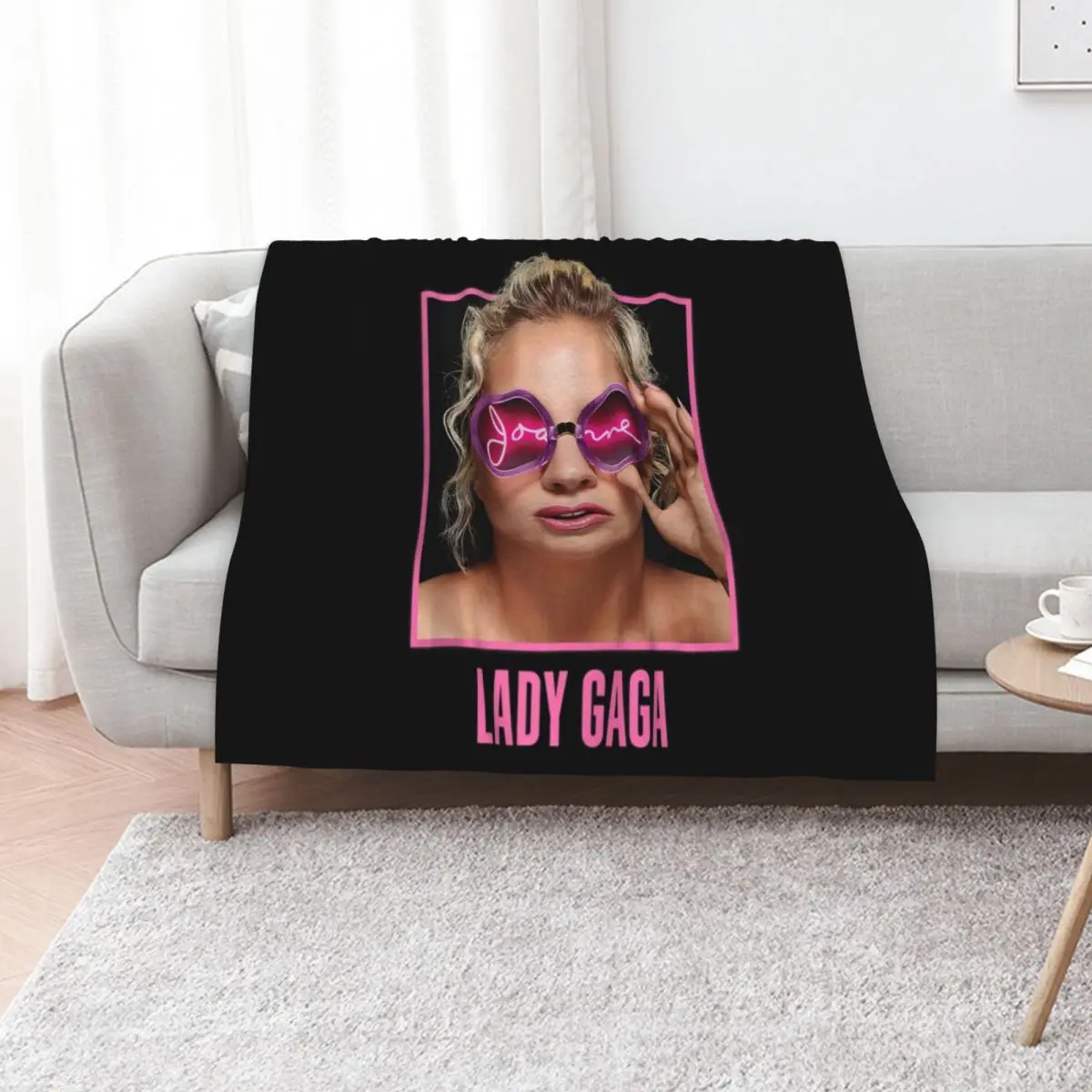 

Lády Gágá Joanne Glasses Throw Blanket Beautifuls Personalized Gift Hairys Decorative Sofa Blankets