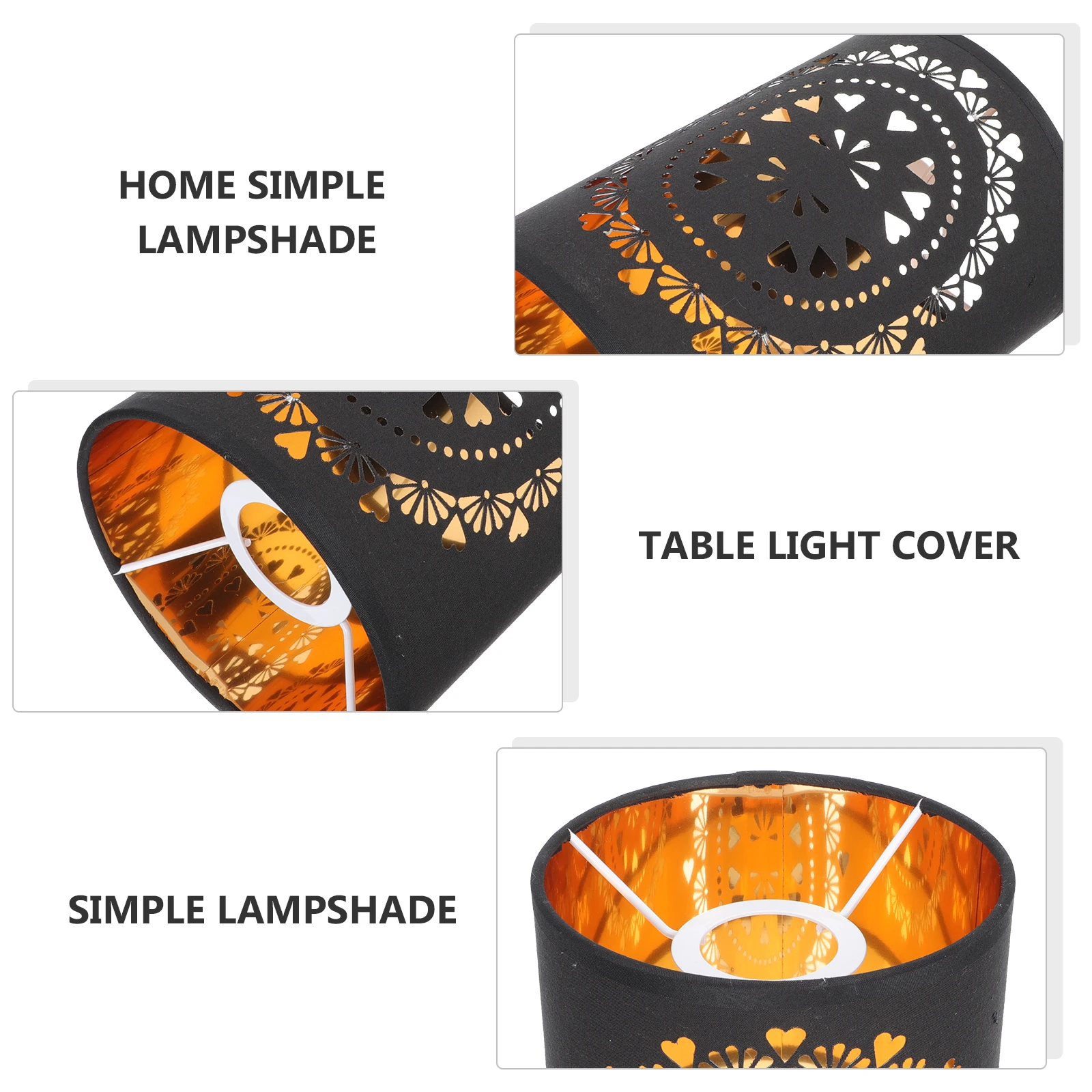 

Creative Lampshade Cloth Cylindrical Hollow Vintage Large Proof Gentle Lighting Practical Lampshade Table Light