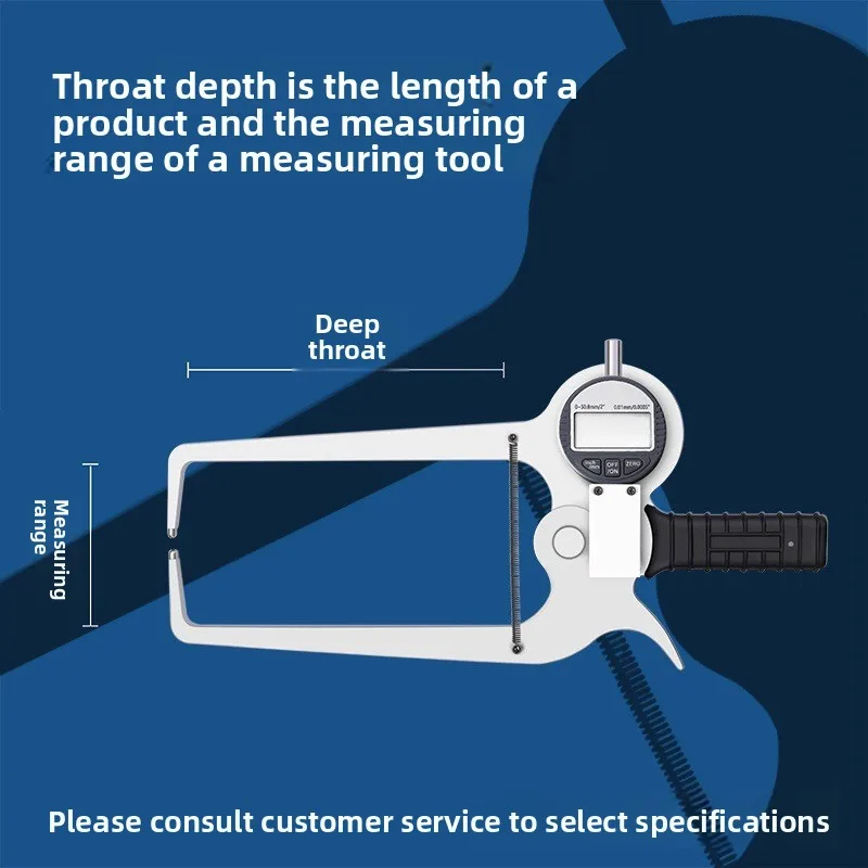 Outside groove digital long jaw calliper caliper deep bend jaw handheld quick dial with handle Automatic rebound of spring