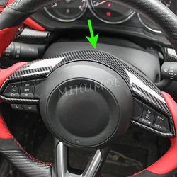 Carbon Fiber Interior Steering Wheel Strip Trim Cover For Mazda 3 CX3 CX5 CX-3 CX-5 Mazda3