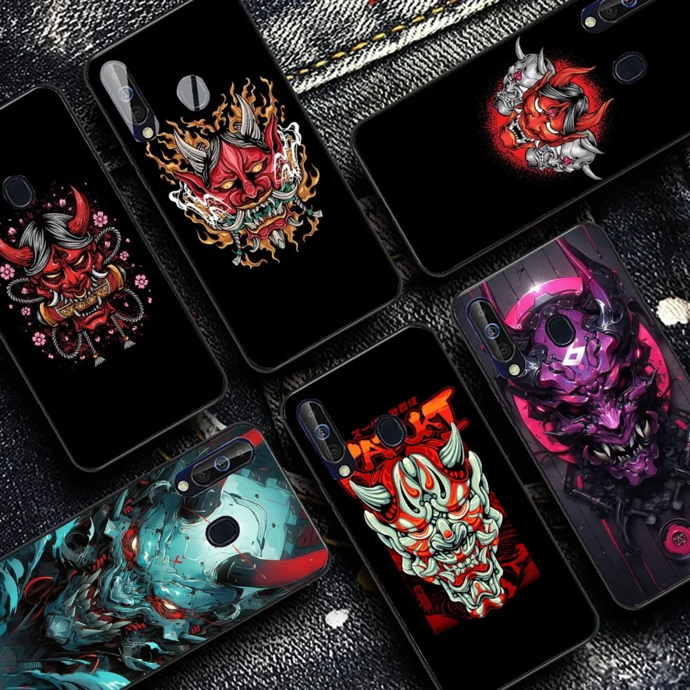 Japanese Oni Hannya Demon Mask Phone Case For Samsung A 10 11 12 13 20 21 22 30 31 32 40 51 52 53 70 71 72 73 91 13 Shell