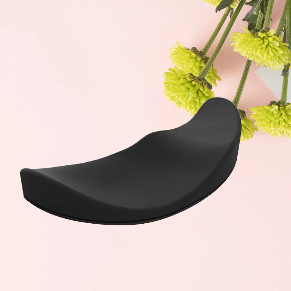 シリコーン三日月型リストレストパッド ブラック 肘肩のストレスを軽減 手の手首の姿勢を改善 学習、仕事、ゲーム用