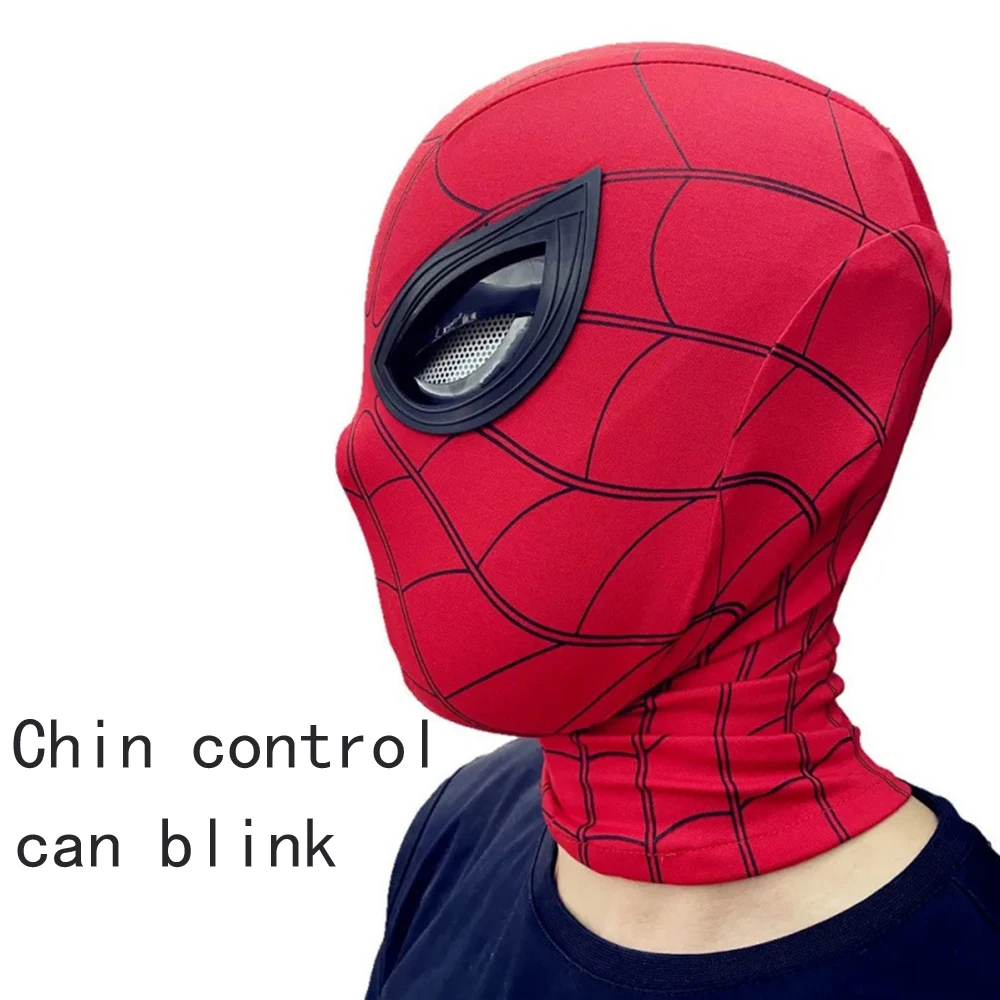 New In Stock Spider-Man Headgear With Movable Eyes Cool Cosplay Accessory Amazing Mask Gift For Festivals Party Display
