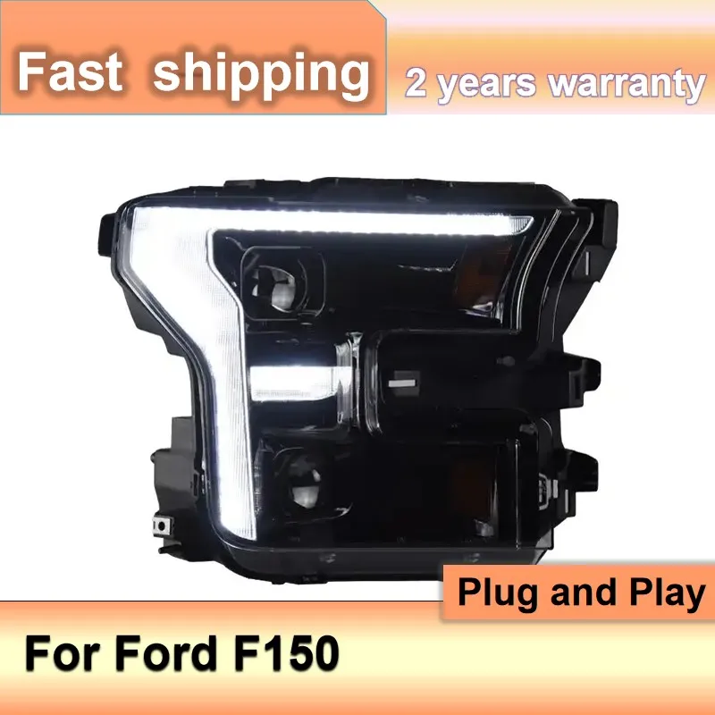 Car Accessories for Ford Ranger Everest Raptor Headlight 2015-2020 F150 Head Lamps DRL Dynamic Turn Signal High Beam Projector