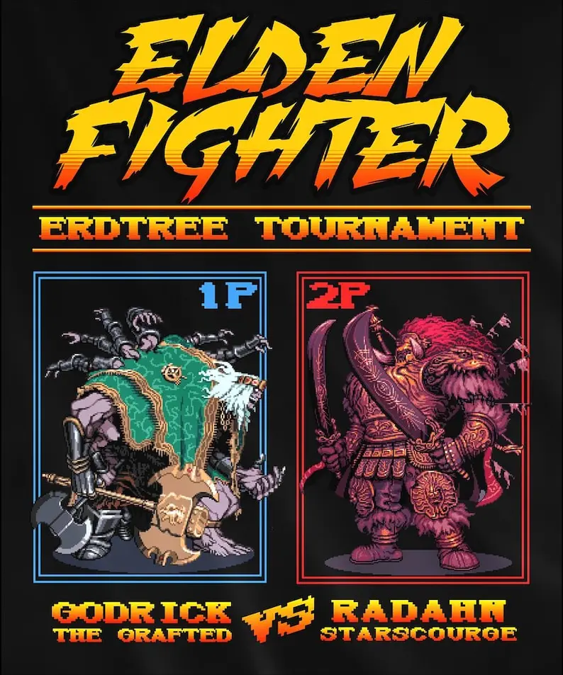 Elden Fighter Retro Gaming T-Shirt